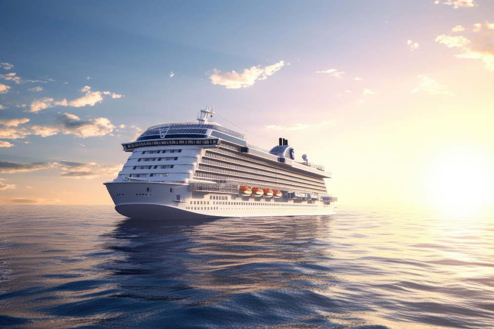 large-luxurious-cruise-ship-sailing-sea-sunny-day-ai-generative