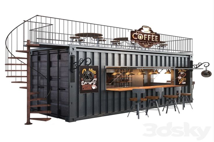 shipping container cafe